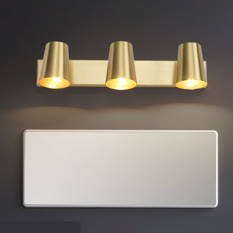 Postmoderne Leuchten goldene Multi-Blub-Metallwandlampen für Badezimmer