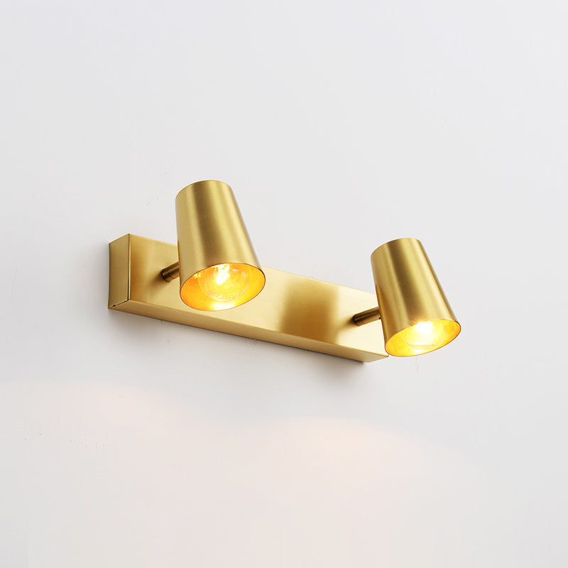 Postmoderne Leuchten goldene Multi-Blub-Metallwandlampen für Badezimmer