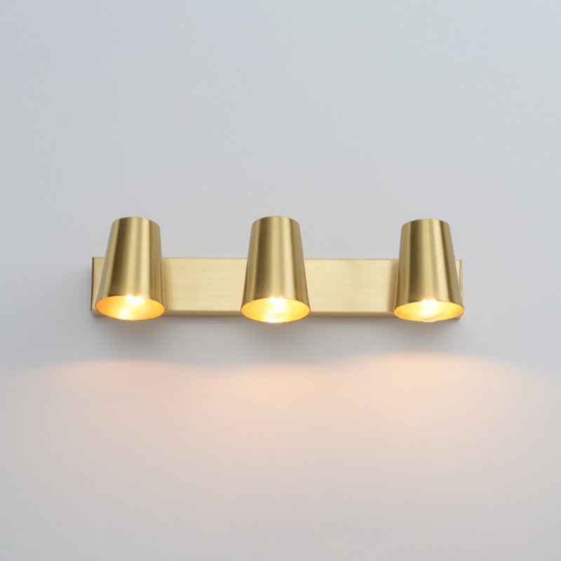Postmoderne Leuchten goldene Multi-Blub-Metallwandlampen für Badezimmer