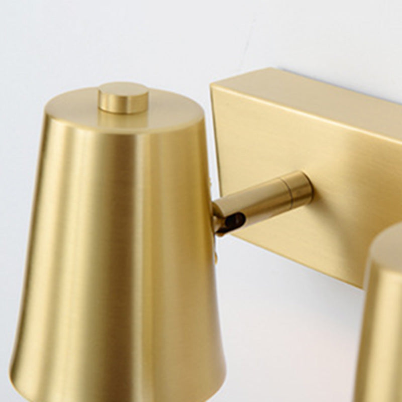 Postmoderne Leuchten goldene Multi-Blub-Metallwandlampen für Badezimmer
