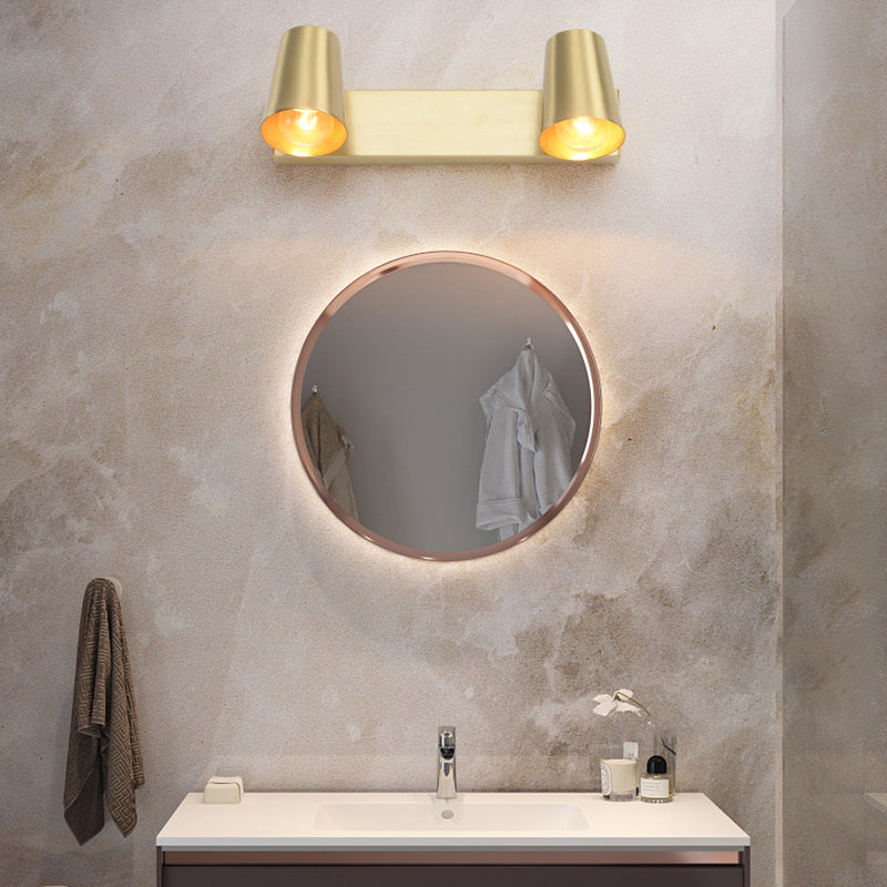 Postmoderne Leuchten goldene Multi-Blub-Metallwandlampen für Badezimmer