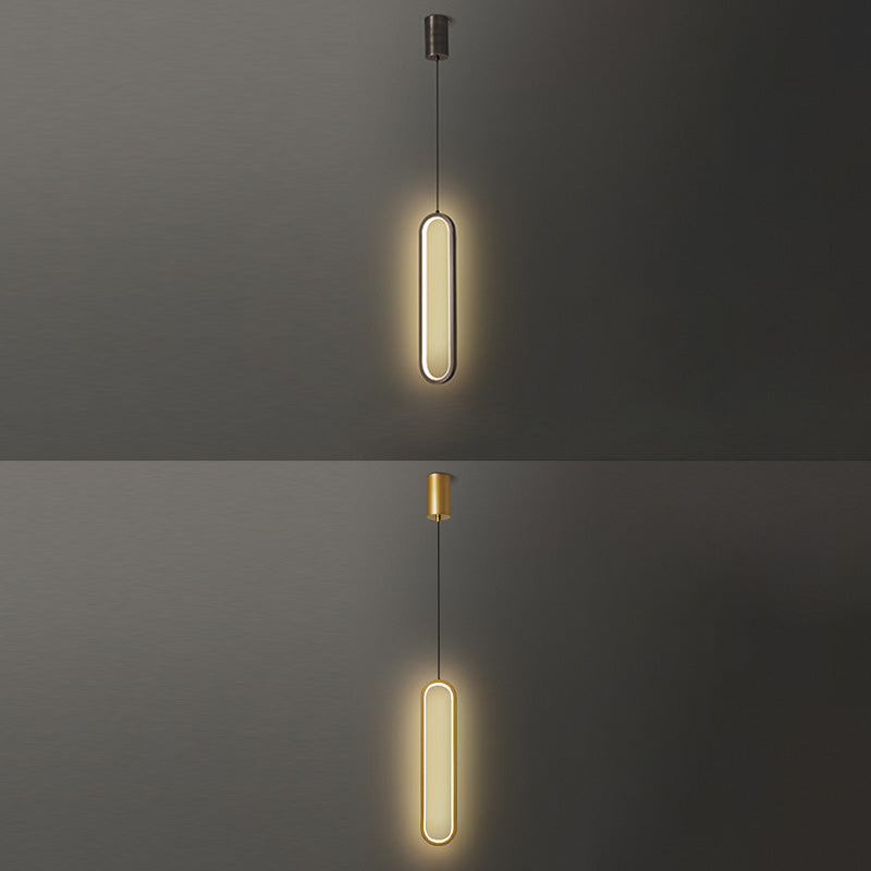 Geometric Pendant Lighting Fixtures Modern LED Suspension Lamp with White Acrylic Shade