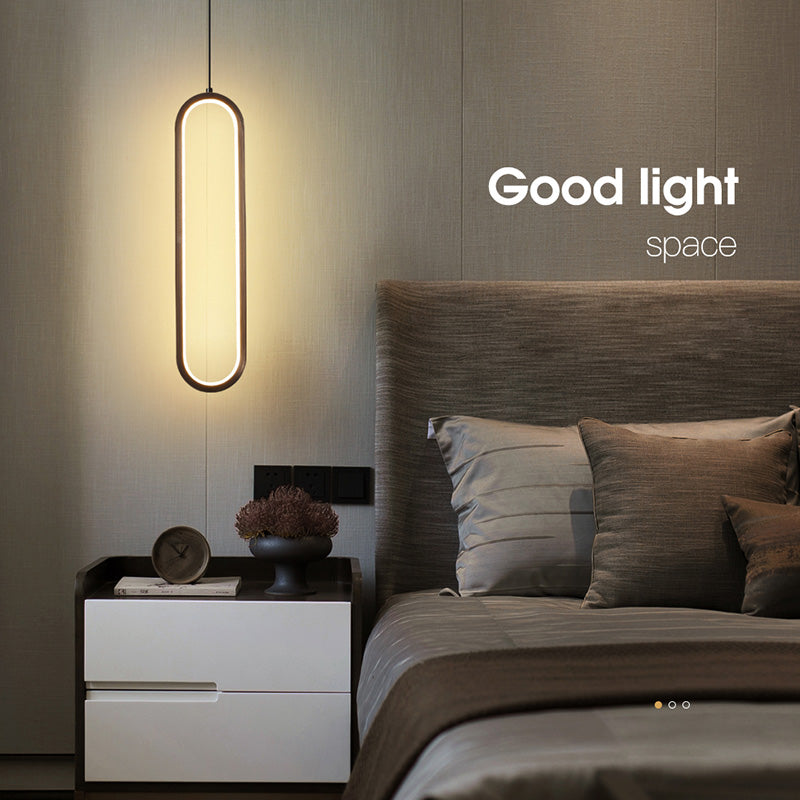 Geometric Pendant Lighting Fixtures Modern LED Suspension Lamp with White Acrylic Shade