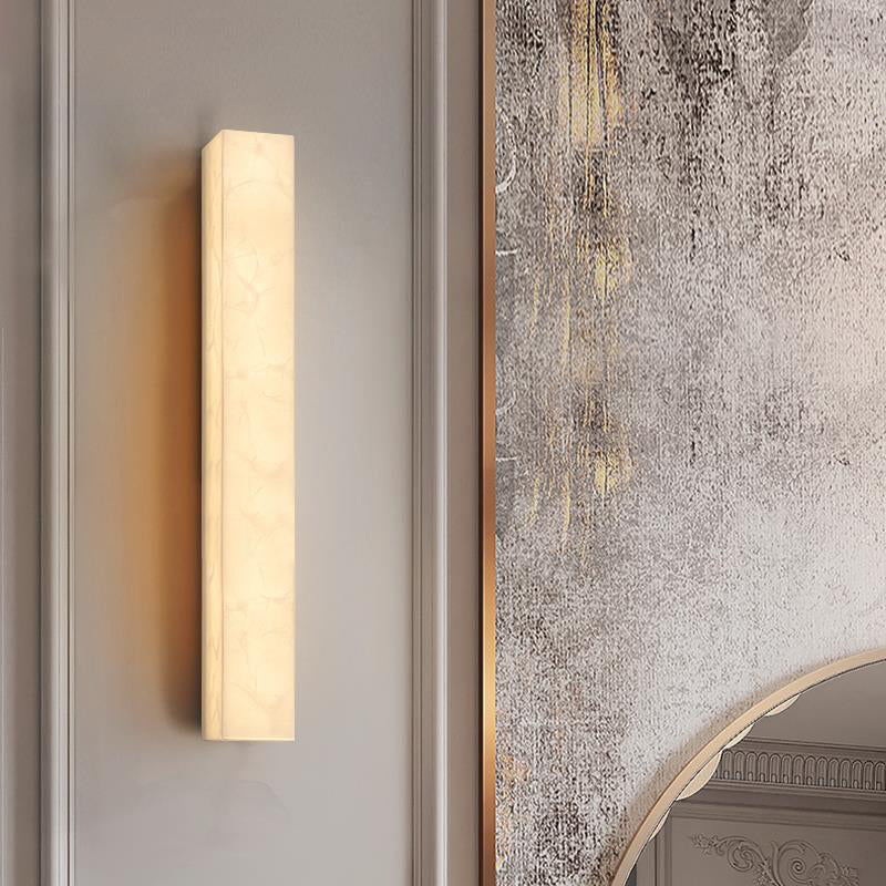 Rectangle Wall Mounted Light Fixture Contemporary Simplicity Stone Wall Lights for Corridor