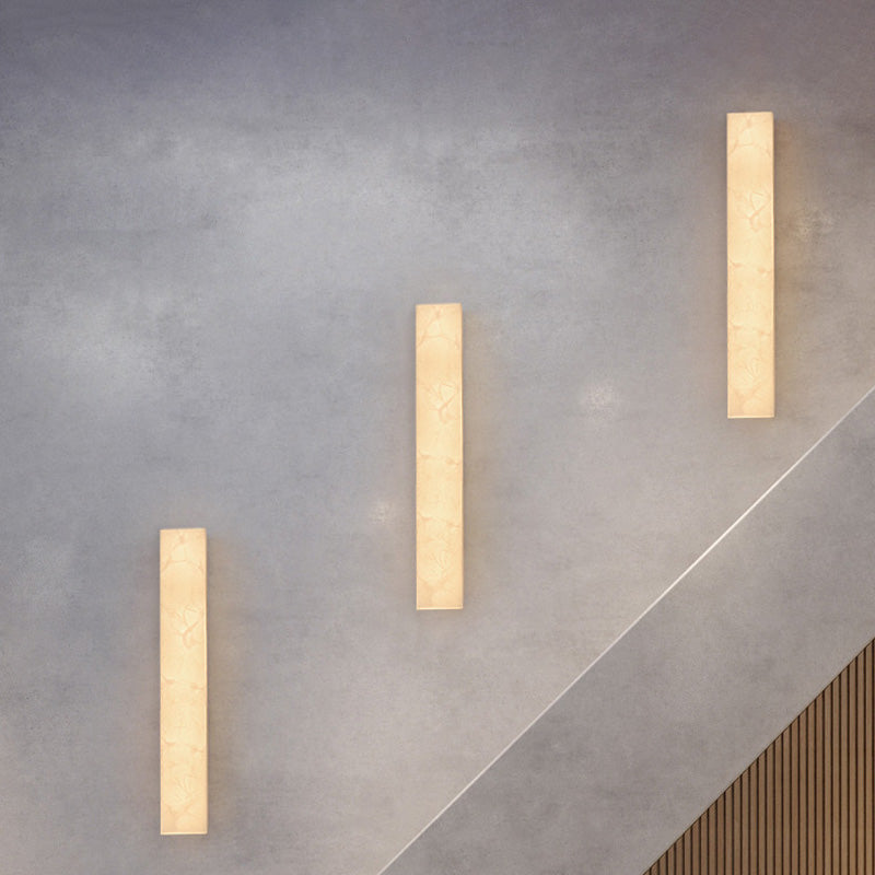Rectangle Wall Mounted Light Fixture Contemporary Simplicity Stone Wall Lights for Corridor