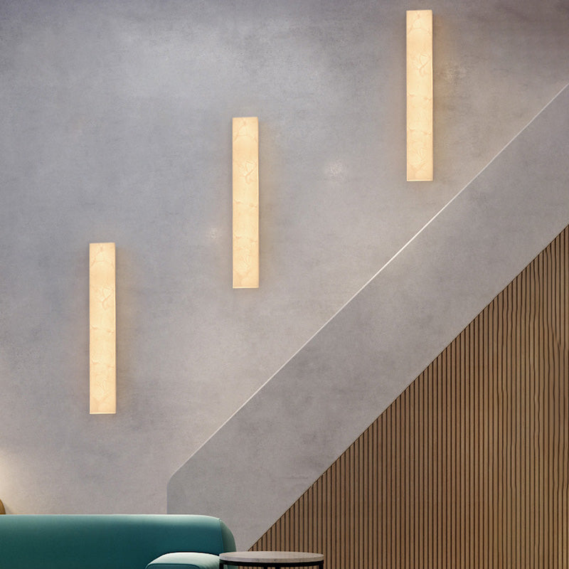 Rectangle Wall Mounted Light Fixture Contemporary Simplicity Stone Wall Lights for Corridor