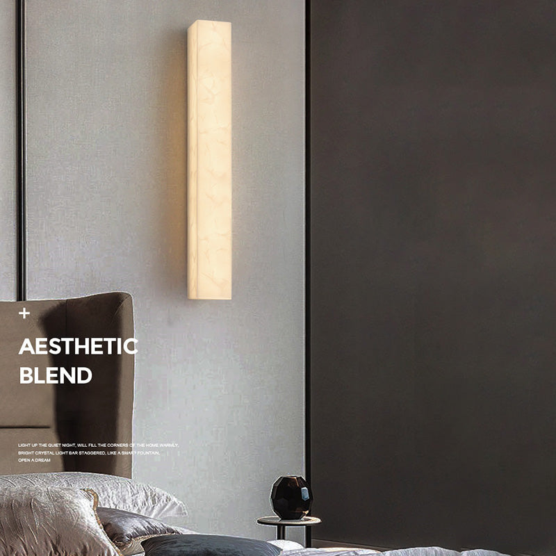 Rectangle Wall Mounted Light Fixture Contemporary Simplicity Stone Wall Lights for Corridor