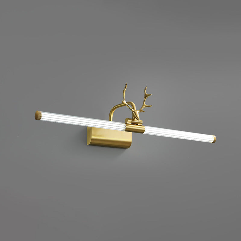 Goldene postmoderne Geweihs Wandleuchte Ein-Blub-Metall-Wand-Lampen für Badezimmer