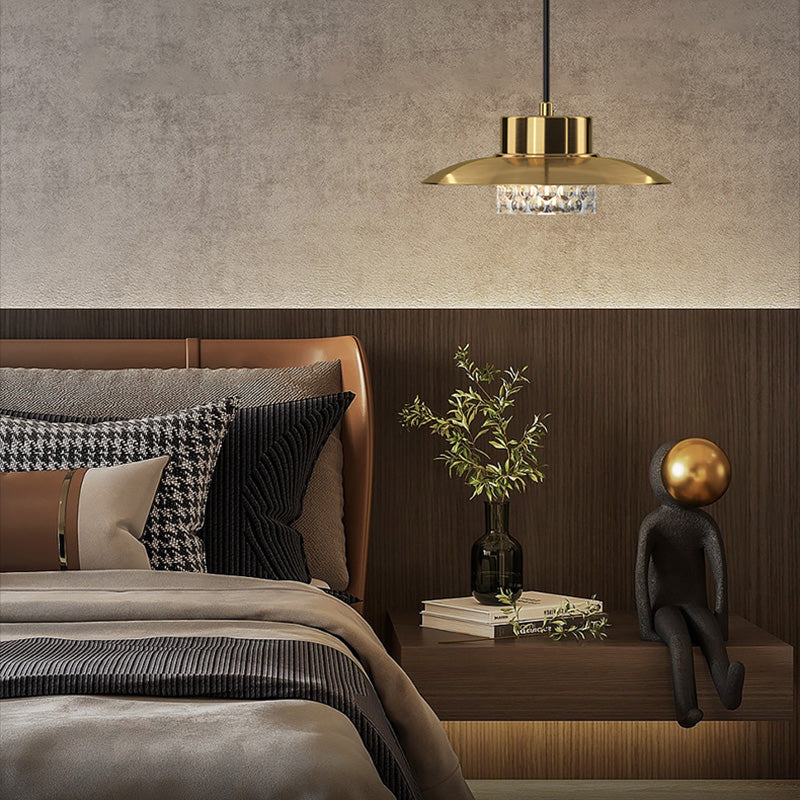 Geometrische Anhängerbeleuchtungskörper Moderne 1-Licht-Federlampe mit klarem Acrylschatten