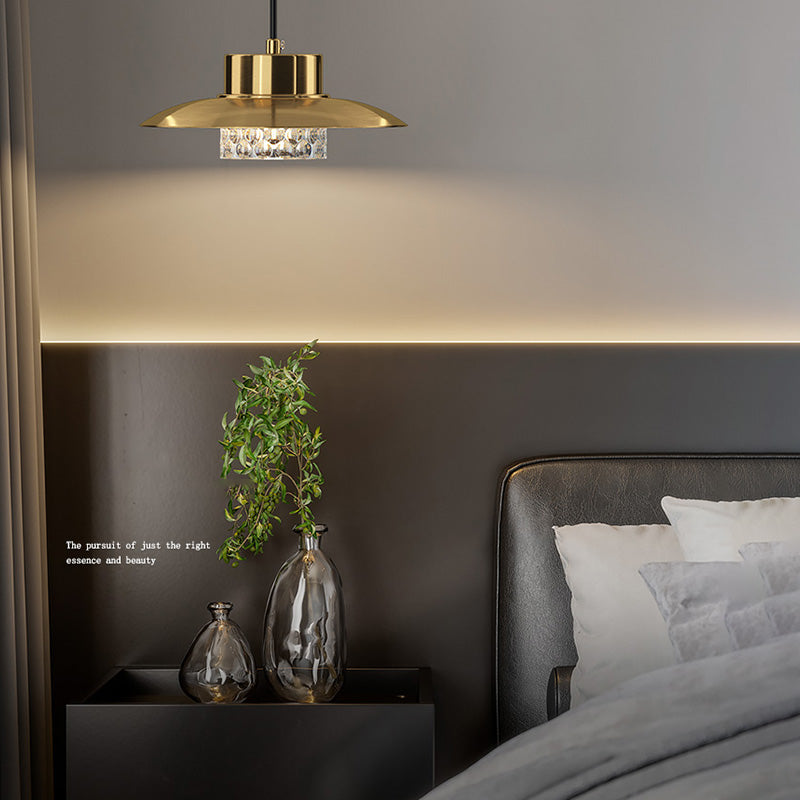 Geometrische Anhängerbeleuchtungskörper Moderne 1-Licht-Federlampe mit klarem Acrylschatten