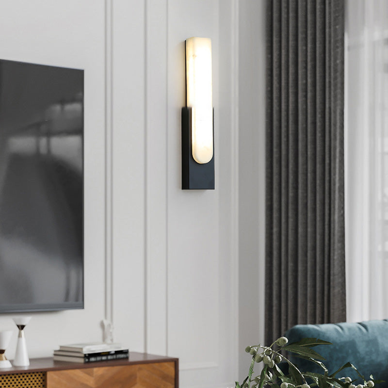 Rectangle Wall Mounted Light Fixture Contemporary Simplicity Stone Wall Lights for Corridor