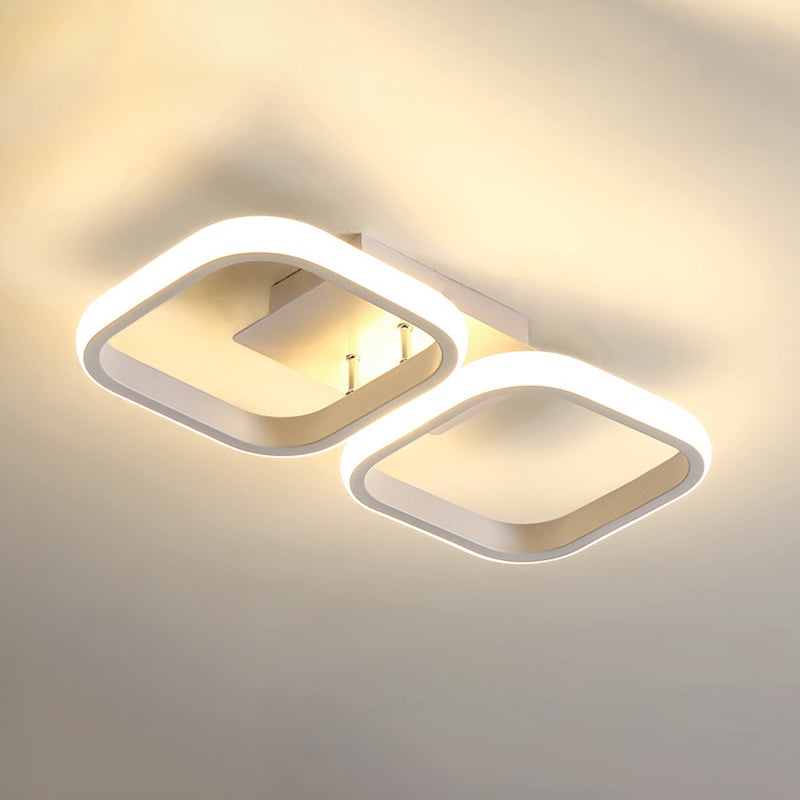 Multi Lights Moderne Scandinavische semi-inbouwlamp Ijzer en acryl schaduw LED-licht voor keuken