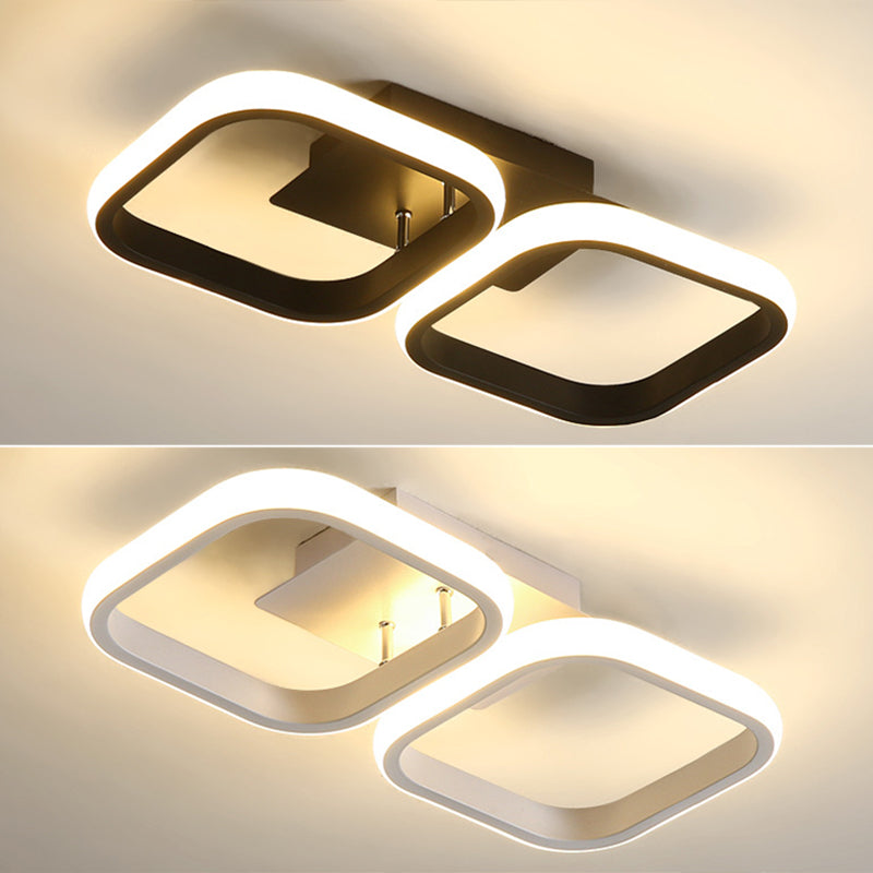 Multi Lights Moderne Scandinavische semi-inbouwlamp Ijzer en acryl schaduw LED-licht voor keuken