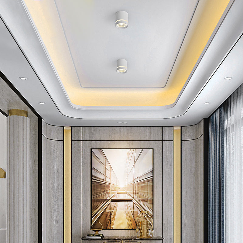 Cylinder Flush Mount Light Fixture Minimalist Metal LED Flush Mount Ceiling Light Fixture