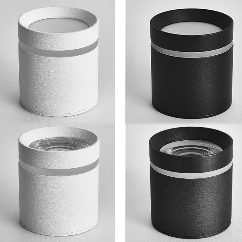 Cylinder Flush Mount Light Fixture Minimalist Metal LED Flush Mount Ceiling Light Fixture