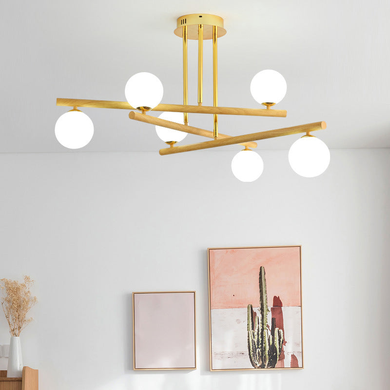 Lampada lampadina a globo Illuminazione a sospensione moderna in vetro bianco per il ristorante