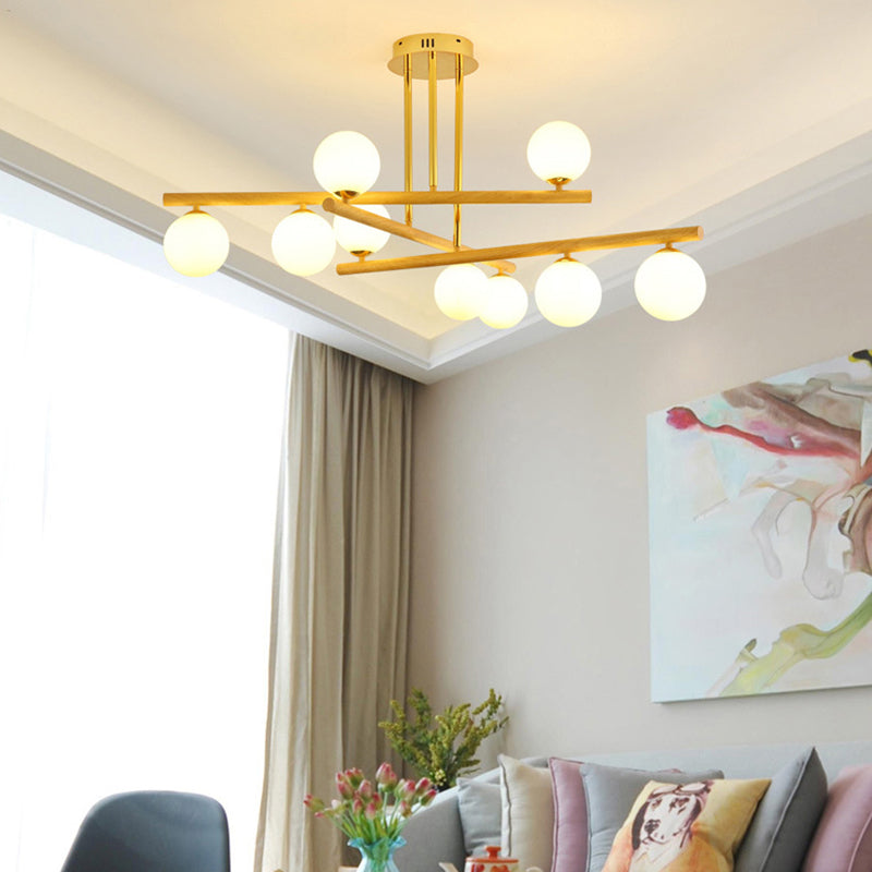 Lampada lampadina a globo Illuminazione a sospensione moderna in vetro bianco per il ristorante