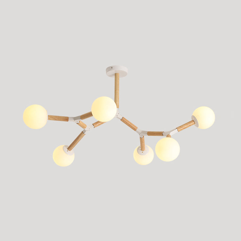 Lampada lampadina a globo Illuminazione a sospensione moderna in vetro bianco per il ristorante