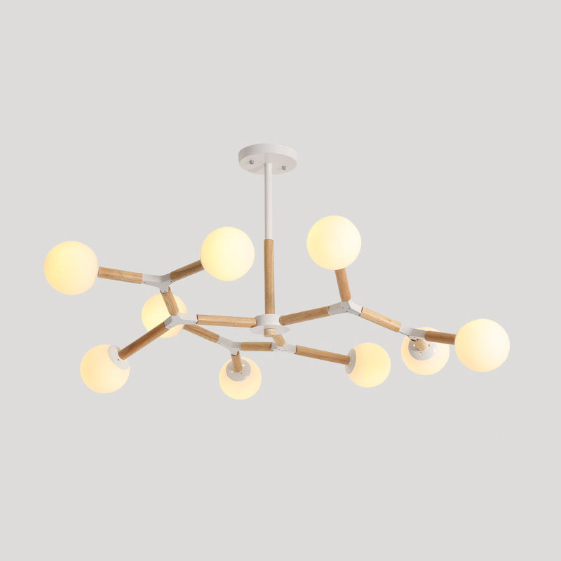 Lampada lampadina a globo Illuminazione a sospensione moderna in vetro bianco per il ristorante