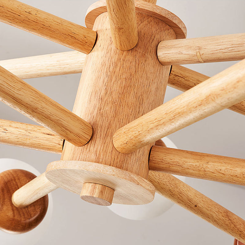 Globe Kronleuchterleuchte moderne Holzheizbeleuchtung für das Restaurant