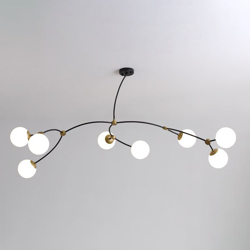 Lampada lampadina a globo Illuminazione a sospensione moderna in vetro bianco per il ristorante