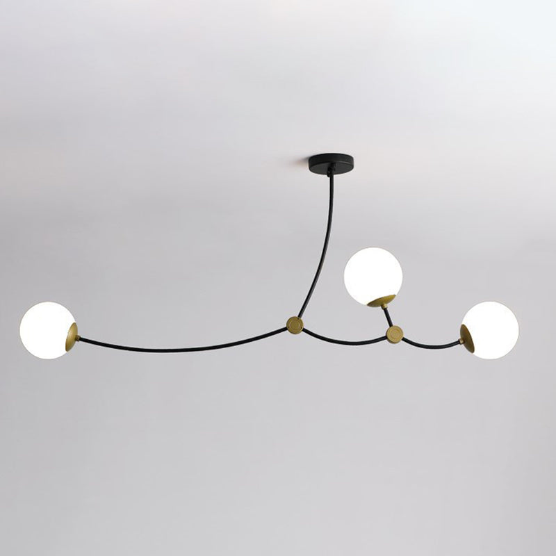 Lampada lampadina a globo Illuminazione a sospensione moderna in vetro bianco per il ristorante