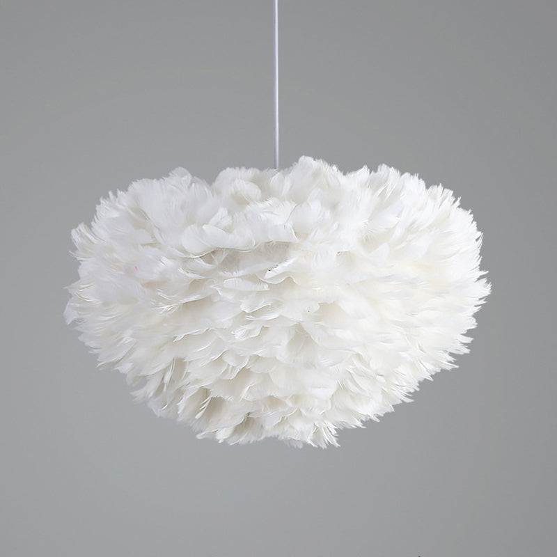 Lámpara de lámpara esférica lámpara moderna simplicidad de plumas de tono colgante para restaurante para restaurante