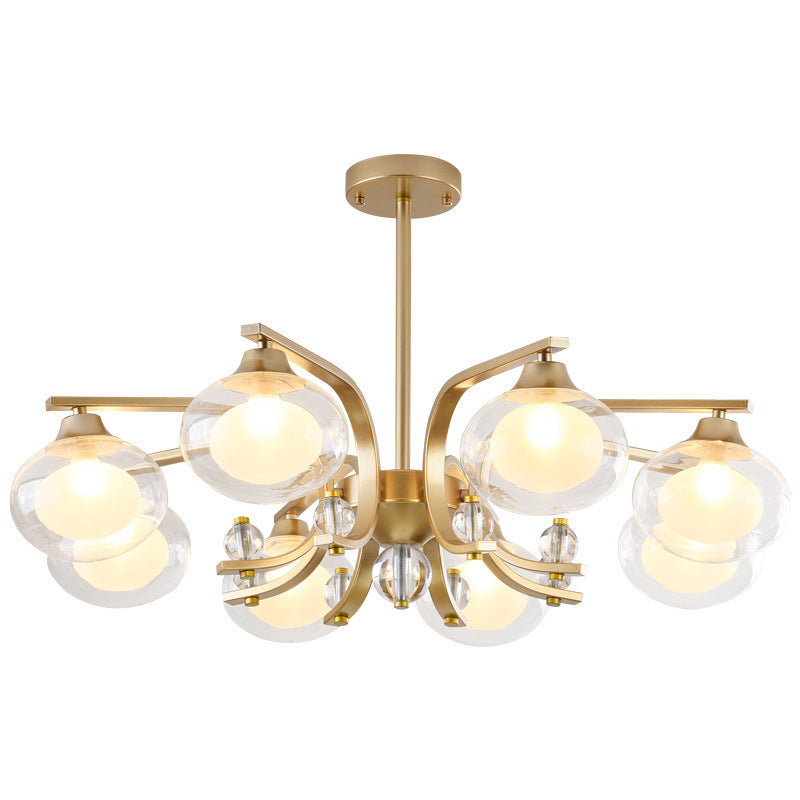 Globe Chandelier Light Fixture Modern Glass Pendant Lighting for Restaurant