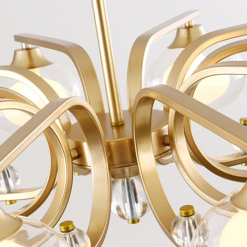 Globe Chandelier Light Fixture Modern Glass Pendant Lighting for Restaurant