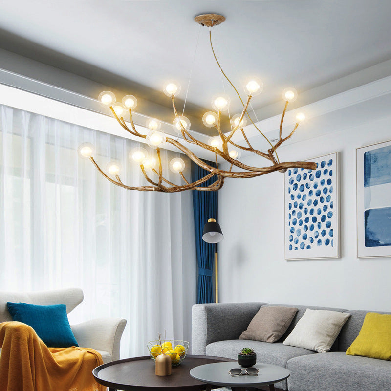 Branch Chandelier Light Fixture Modern Designer Glass Pendant Lighting for Restaurant
