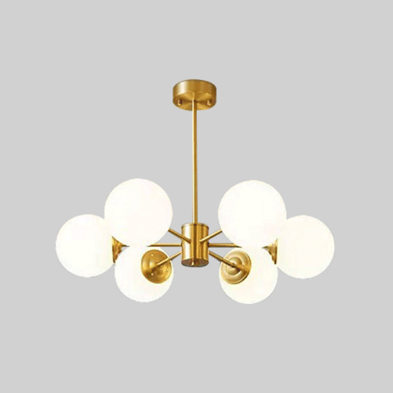 Lampada lampadina a globo Illuminazione a sospensione moderna in vetro bianco per il ristorante