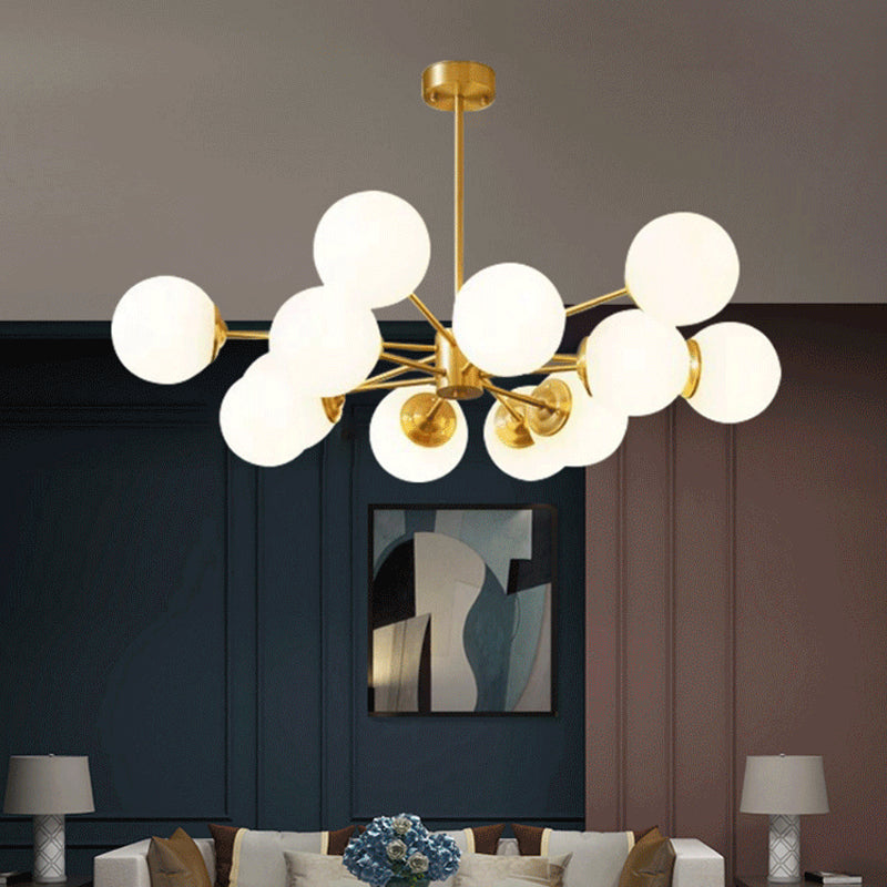 Lampada lampadina a globo Illuminazione a sospensione moderna in vetro bianco per il ristorante