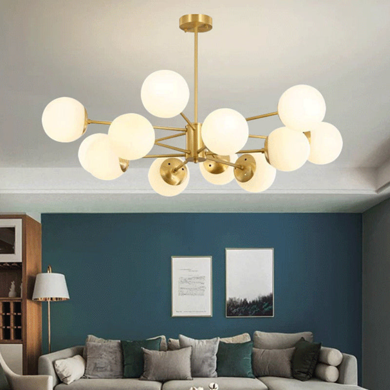 Lampada lampadina a globo Illuminazione a sospensione moderna in vetro bianco per il ristorante