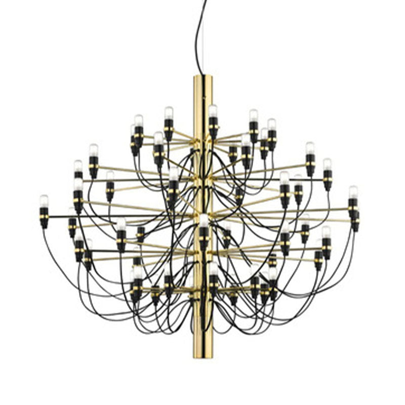 Postmoderne Neuheit Kerze Kronleuchter Metallic Lobby Wohnzimmer Federung Licht