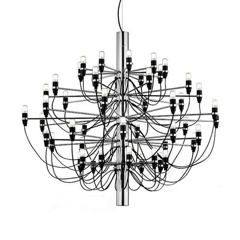 Postmoderne Neuheit Kerze Kronleuchter Metallic Lobby Wohnzimmer Federung Licht