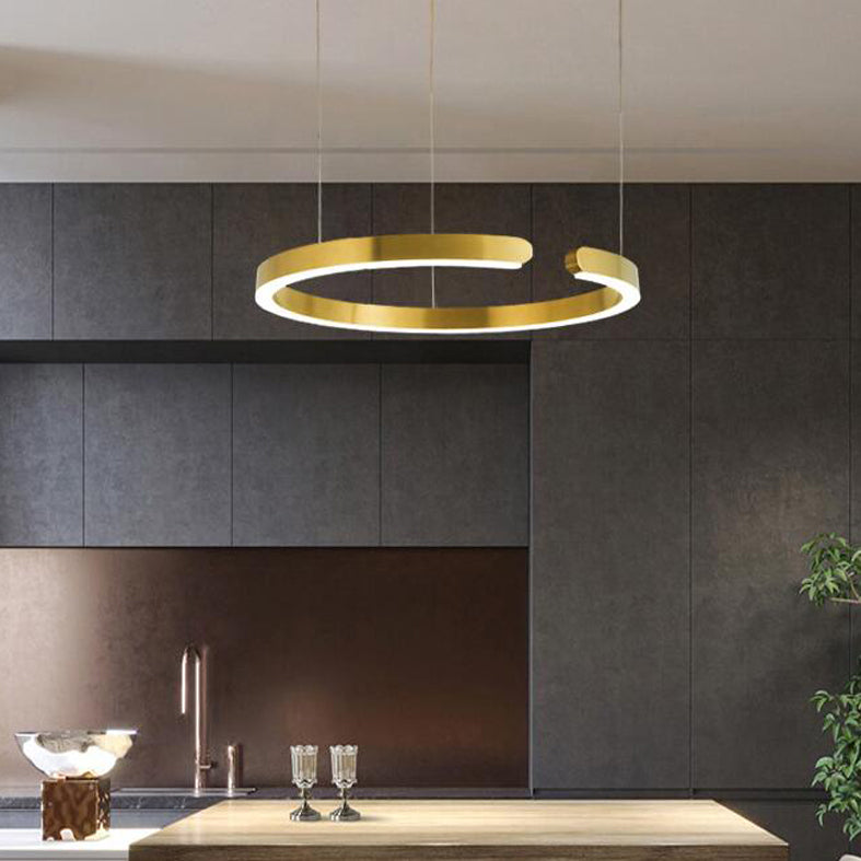 Ring Kronleuchter Leuchte moderne Einfachheit Acrylpendelleuchte für das Restaurant