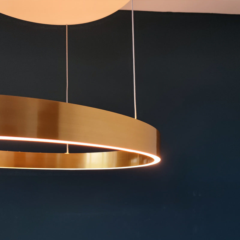 Ring Kronleuchter Leuchte moderne Einfachheit Acrylpendelleuchte für das Restaurant