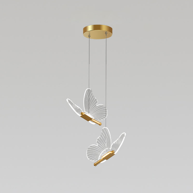 Nordic Style Butterfly Deckenhängung Lampe Metall LED Schlafzimmer Hanging Deckenleuchte