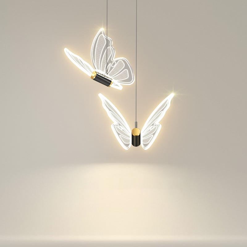 Nordic Style Butterfly Deckenhängung Lampe Metall LED Schlafzimmer Hanging Deckenleuchte