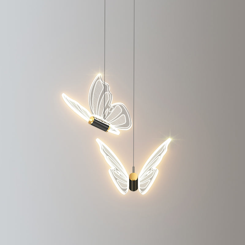 Nordic Style Butterfly Deckenhängung Lampe Metall LED Schlafzimmer Hanging Deckenleuchte