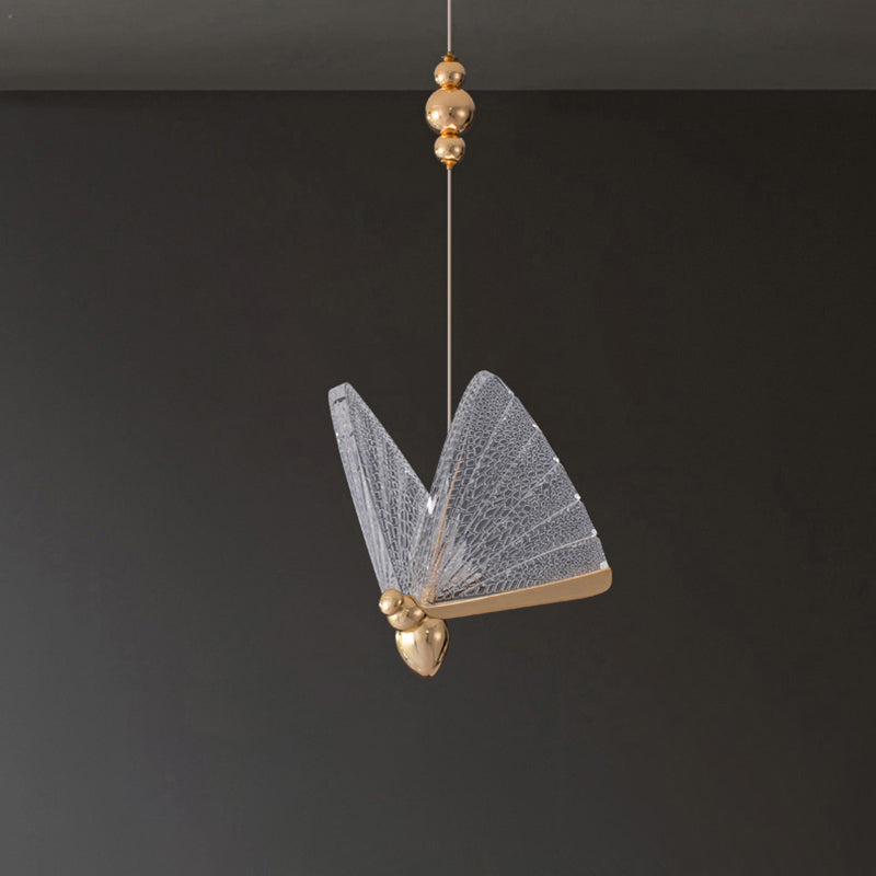 EinfachheitslED hängende hängende helle goldene Schmetterlingslampen -Lampe mit Acrylschatten