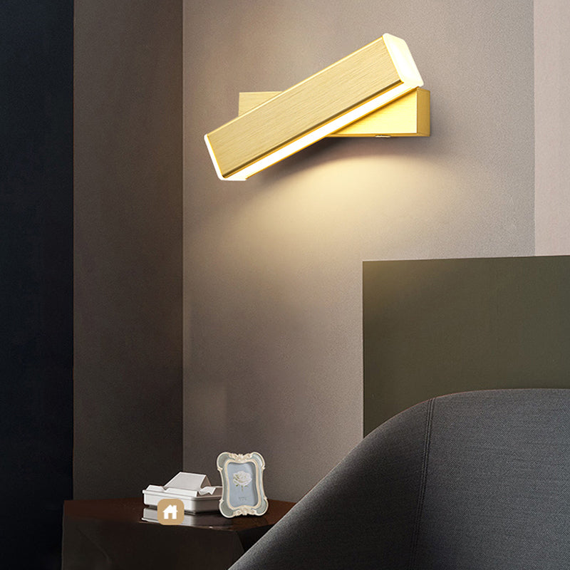 Luz de pared de pared giratoria interior nórdica lámpara de montaje de pared LED de estilo simple