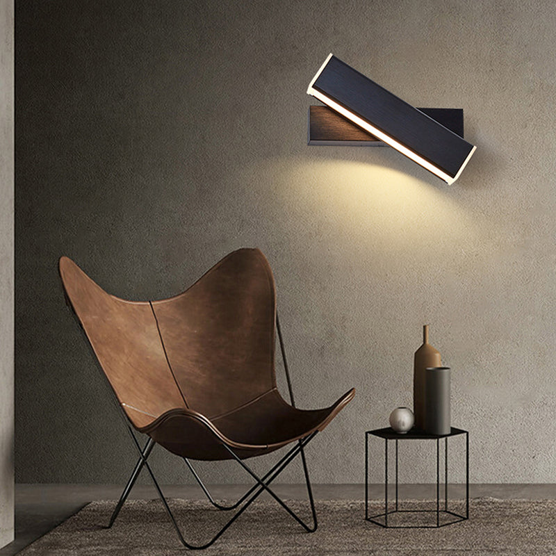 Luz de pared de pared giratoria interior nórdica lámpara de montaje de pared LED de estilo simple