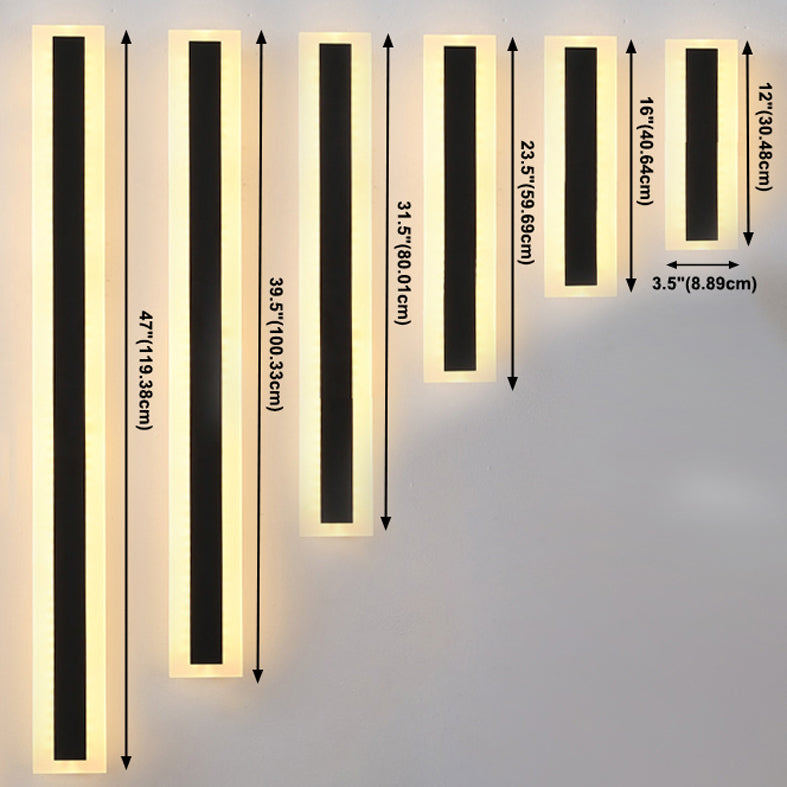 Linea a forma di linea a led lampada con applione murale moderna a striscia lunga a parete lampada per interno