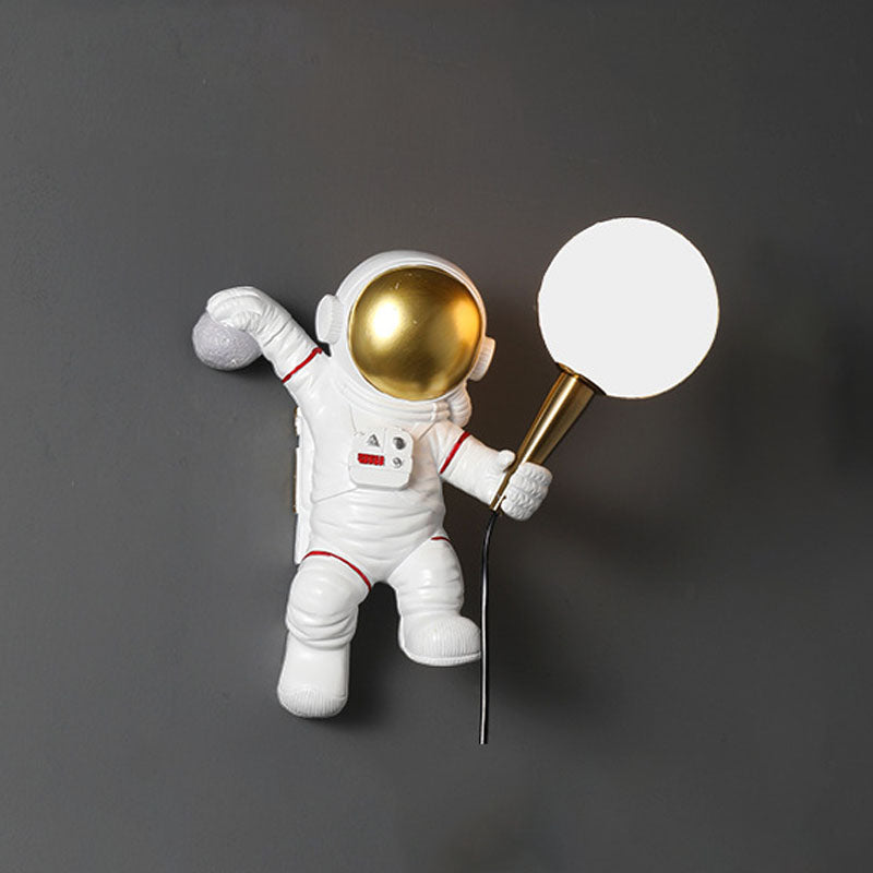 Astronaut Wandleuchten Beleuchtung Kinder Harz 1 Licht Schlafzimmer Wandleuchte mit Ballschatten