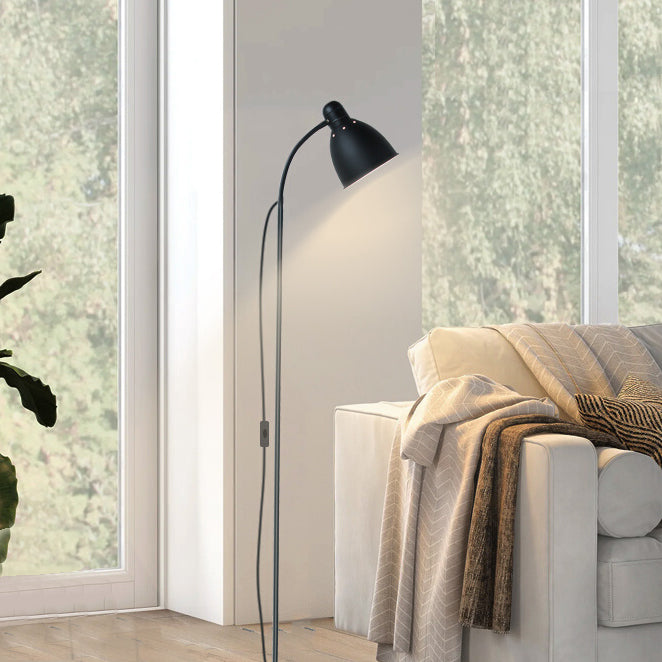 Carrillon soggiorno lampada da lettura del pavimento metallizzato a 1 luccio di luce del pavimento nordico