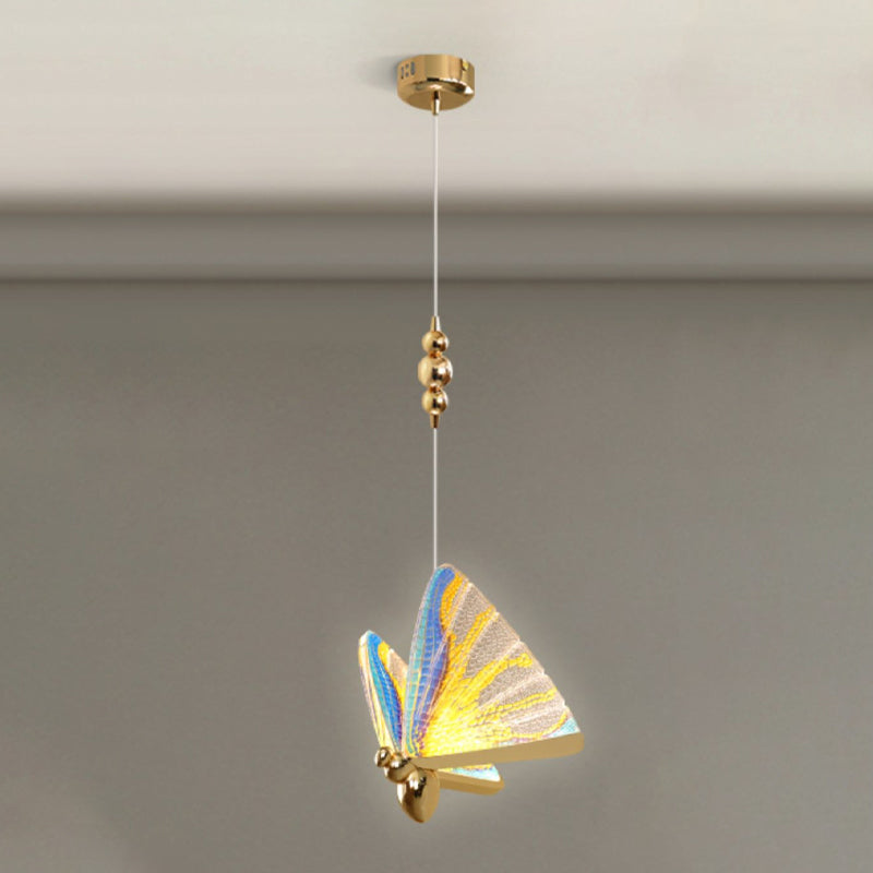 Metal Butterfly Ceiling Pendant Light Modern Style LED Pendant Light Kit for Bedroom
