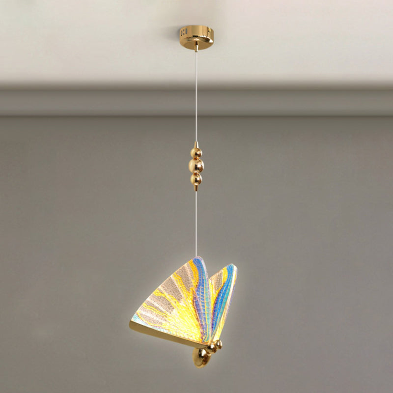 Metal Butterfly Ceiling Pendant Light Modern Style LED Pendant Light Kit for Bedroom