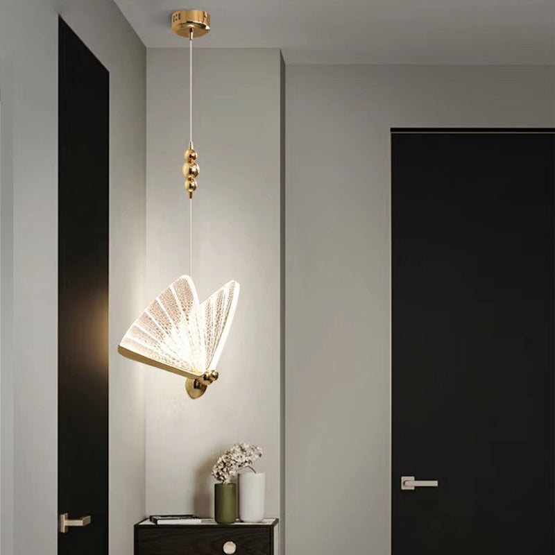 Metal Butterfly Ceiling Pendant Light Modern Style LED Pendant Light Kit for Bedroom