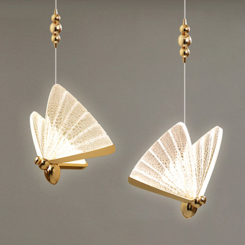 Metal Butterfly Ceiling Pendant Light Modern Style LED Pendant Light Kit for Bedroom